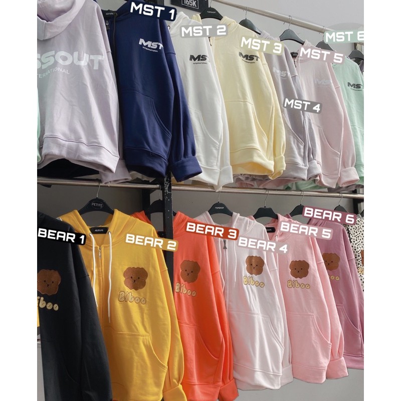 Áo Khoác Tay Phồng Nữ Khoá Kéo - Nỉ Ngoại Xuất Dư