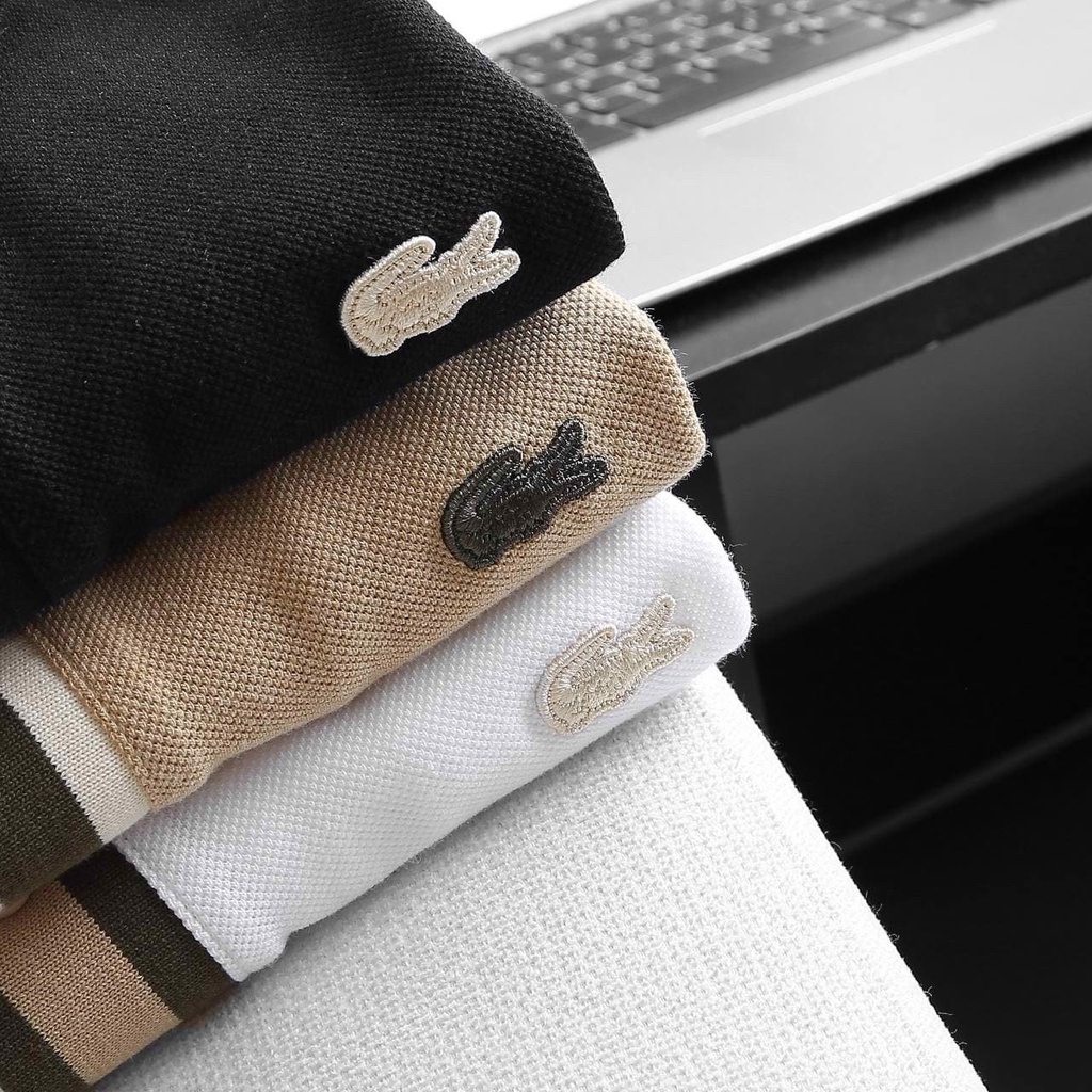 Áo Thun Nam Polo Lacoste Phối Cổ France hàng xuất khẩu vnxk cực xịn - vải rũ mềm mại cao cấp dáng dài nhẹ mát