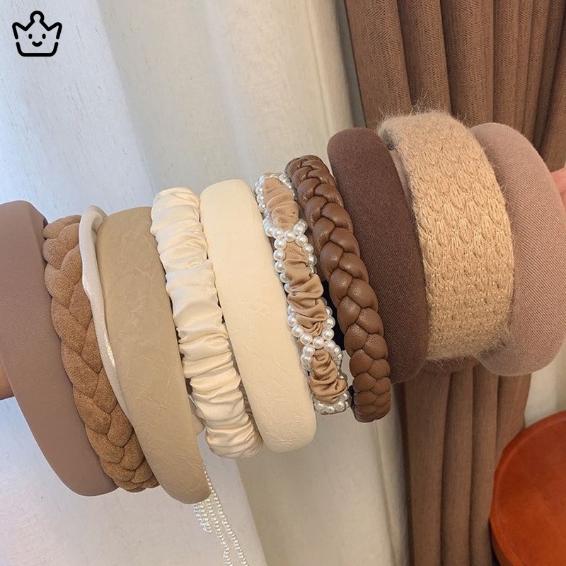 Băng đô bản rộng nhiều kiểu đính ngọc trai phong cách Hàn Quốc duyên dáng JP6