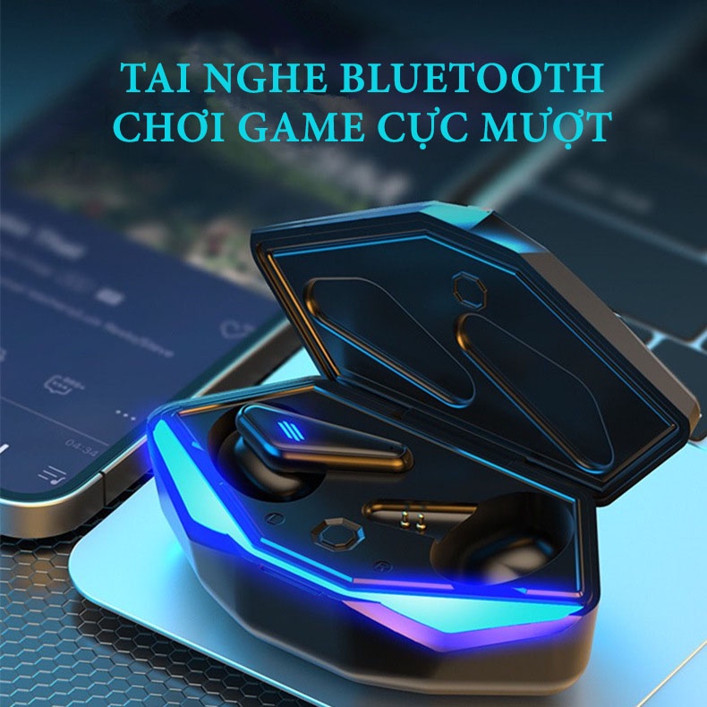 Tai Nghe Gaming K33, Tai Nghe Bluetooth Không Dây 5.0 Có Mic Với Độ Trễ Thấp Pavu Tech