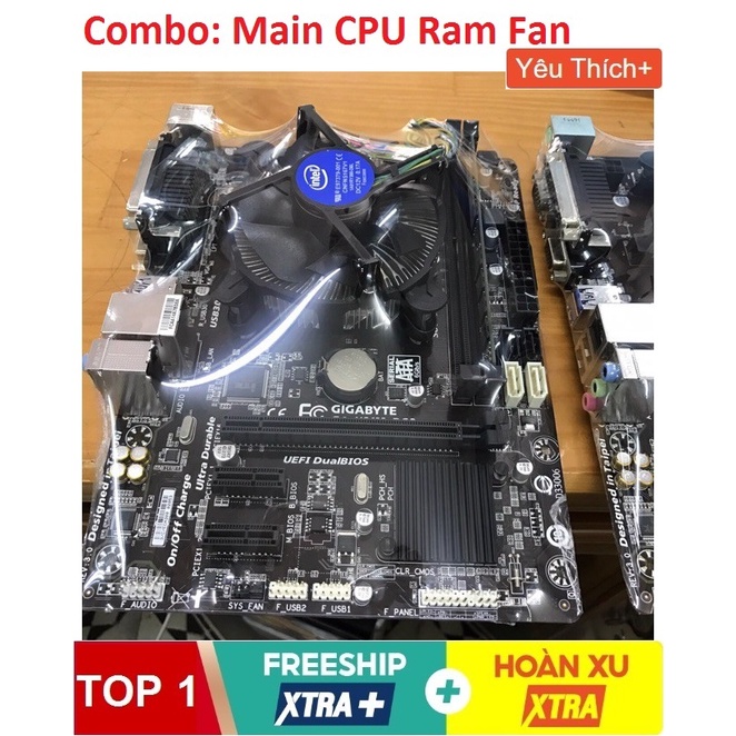 COMBO MAIN CPU FAN RAM H81 B75 B85 đủ hãng lắp case