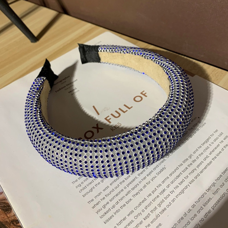 Flgo Băng Đô Cài Tóc Có Mút Xốp Đính Đá Lấp Lánh Nhiều Màu Sang Trọng Phong Cách Vintage Cho Nữ