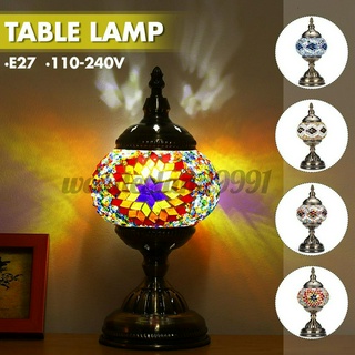 E27 Handmade Retro Turkish Moroccan Romantic Table Lamp Home Bar Fixture Decor
