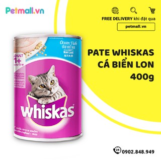 Pate WHISKAS Cá biển lon 400g - 12 lon