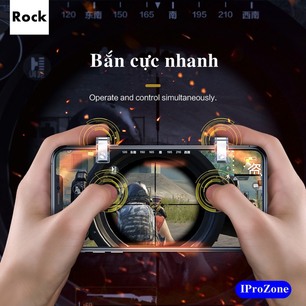 Nút hỗ trợ chơi game Pubg L1 R1 chính hãng Rock