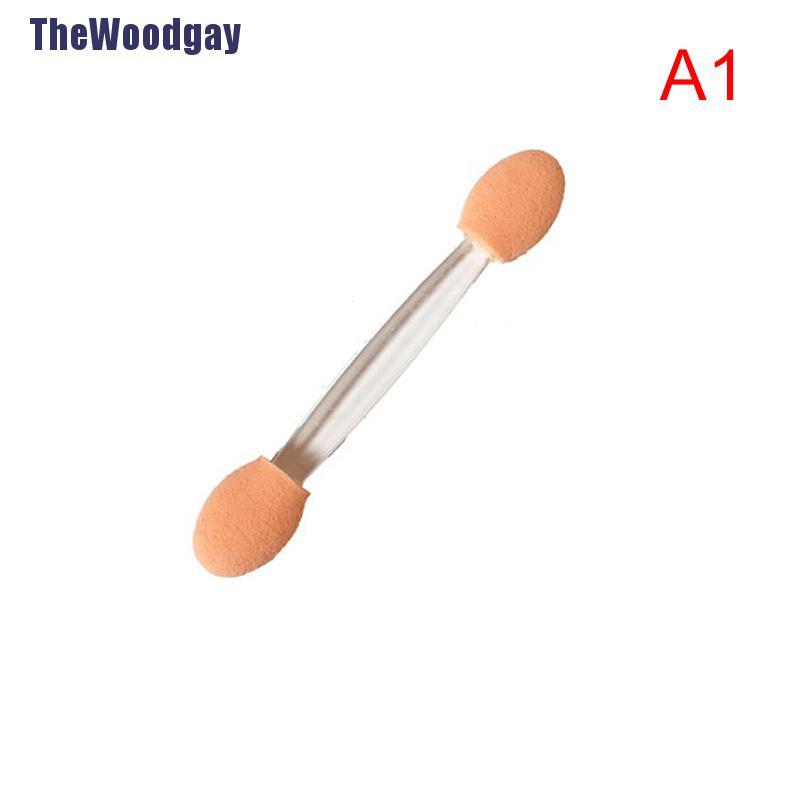 Set 10 cọ đánh phấn mắt 2 đầu bằng xốp tiện dụng
