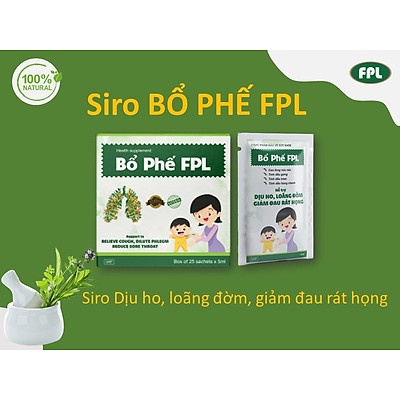 Siro bổ phế hỗ trợ giảm ho, long đờm FPL