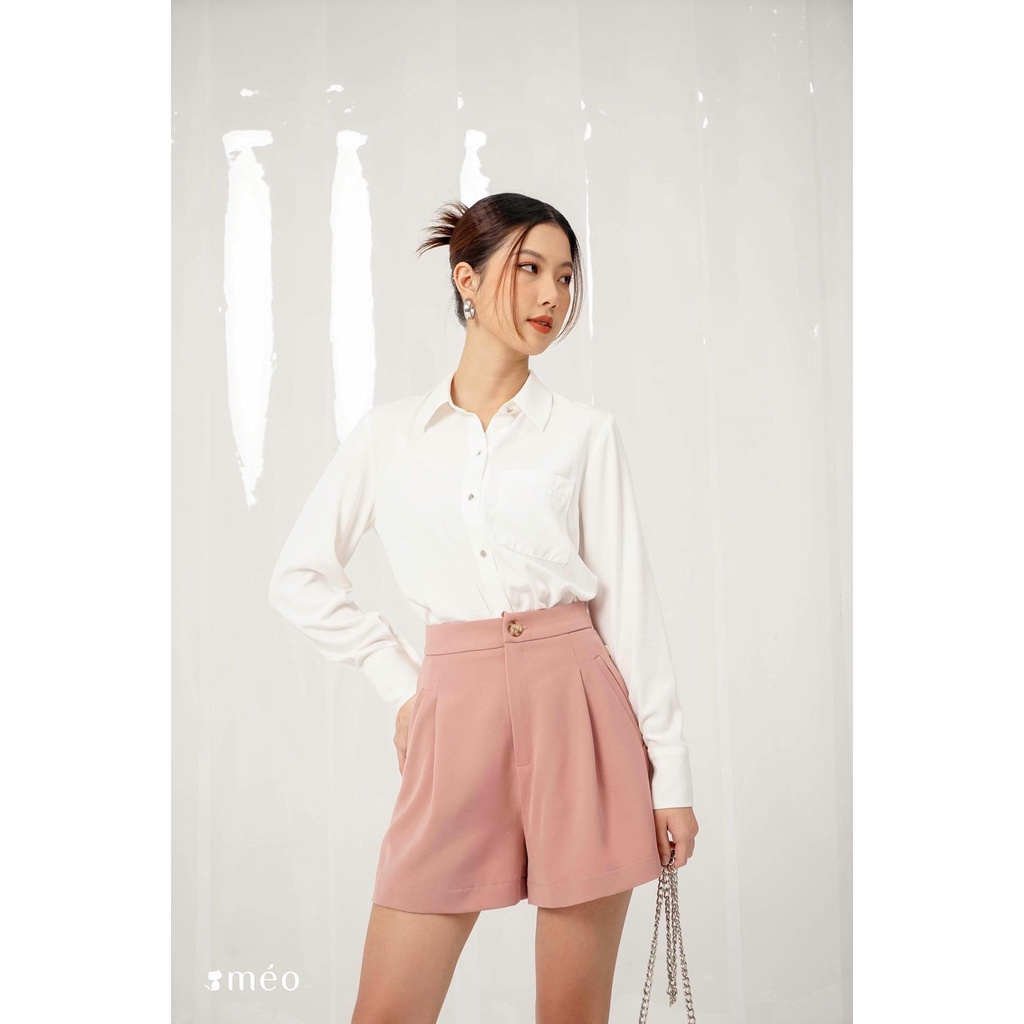 Áo sơ mi công sở nữ Méo shop dài tay kiểu Hàn form rộng Sandy