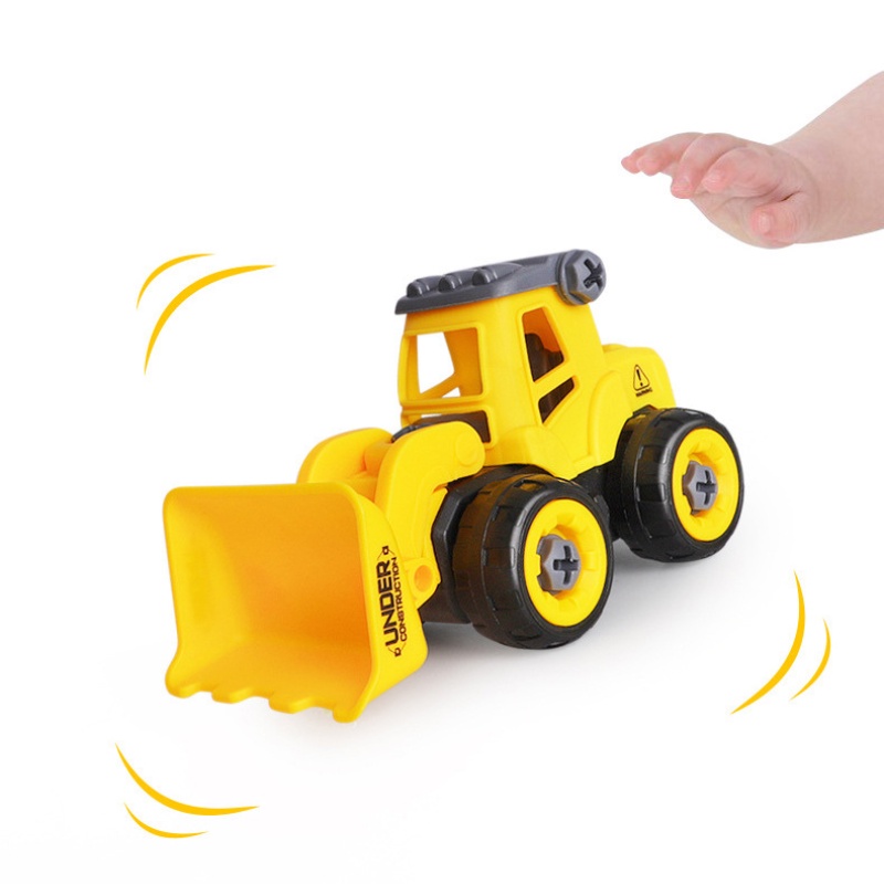 Đồ chơi lắp ráp xe công trình chất liệu nhựa cao cấp kèm tua vít nhựa cho bé trai
