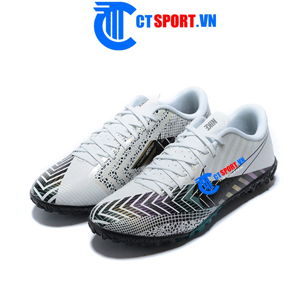 Giày đá bóng Mercurial Superfly 7 Elite MDS003 CTSPORT trắng mũi đen cao cổ TF