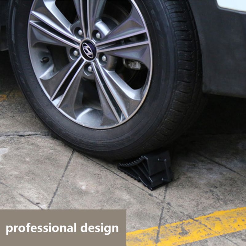 Bộ 2 Miếng Chặn Lốp Xe Hơi Chống Trượt Màu Đen