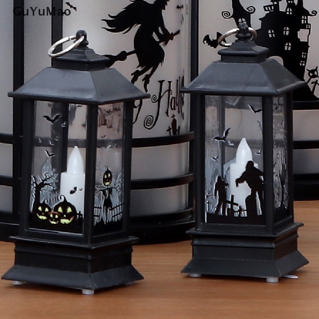 Đèn bóng led hình bí ngô lâu đài cổ điển treo trang trí tiệc halloween