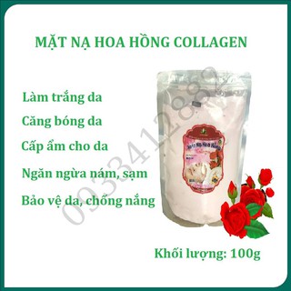 Mặt nạ hoa hồng Collagen 100g - chính hãng Ngân Bình cho làn da căng bóng, sáng mịn