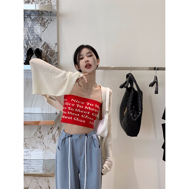 Áo Khoác cardigan Dệt Kim Mỏng Tay Dài Phong Cách Hàn Quốc Cho Nữ