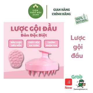 Lược gội đầu - lược silicon massage đầu bản cao cấp mềm mại tránh tổn thương da đầu, đạt chứng nhận an toàn