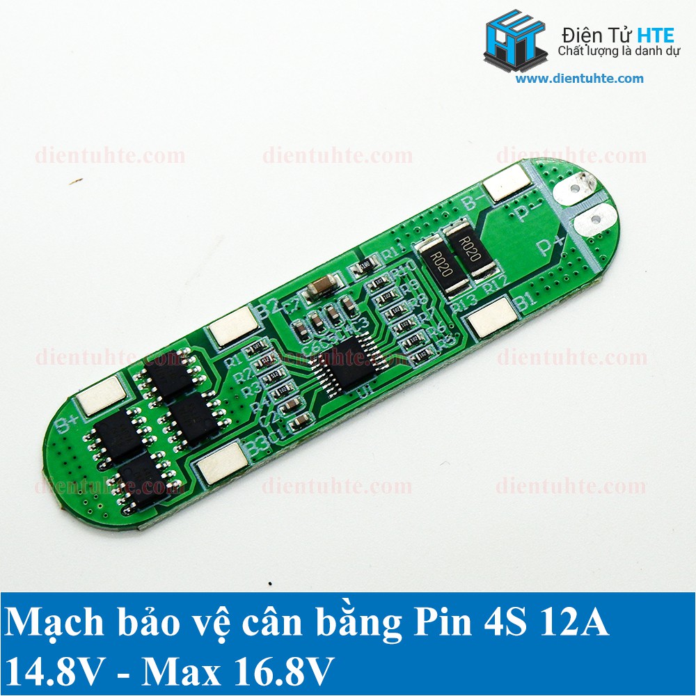 Mạch bảo vệ cân bằng Pin 4S 14.8V - 16.8V 12A HX-4S-A01 [HTE Quy Nhơn CN2]