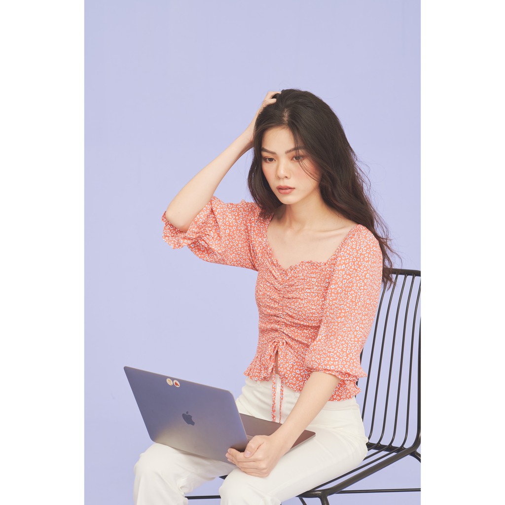 Happy Zoo - Áo tay lửng rút dây hoa ( 2 màu ) | BigBuy360 - bigbuy360.vn