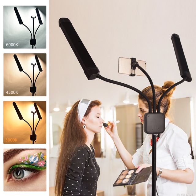 ĐÈN LED 2 NHÁNH LF-Y500 CHUYÊN DỤNG PHUN XĂM,LIVESTREAM,SPA,MAKE UP,STUDIO...