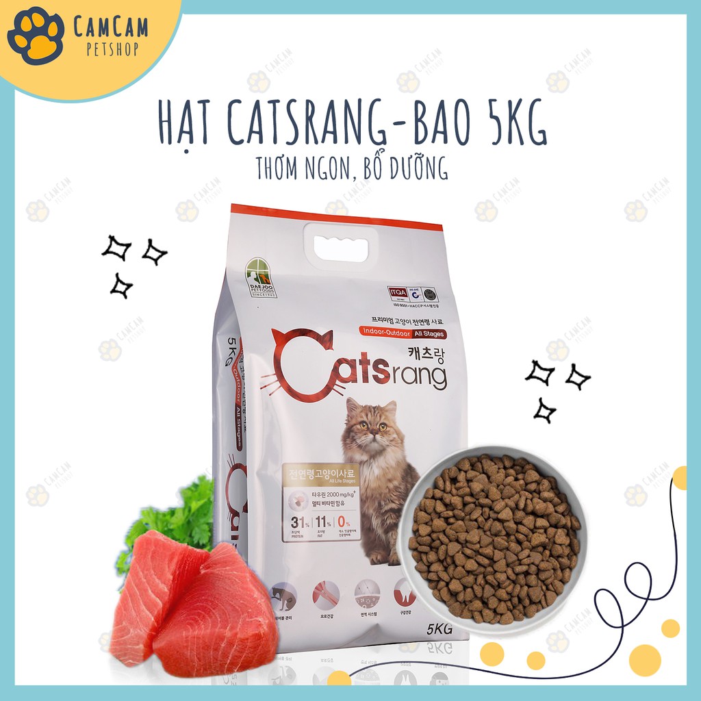 [Mã PET50K giảm Giảm 10% - Tối đa 50K đơn từ 250K] Thức ăn cho mèo Catsrang Bao 5kg - Thức ăn hạt cho mèo