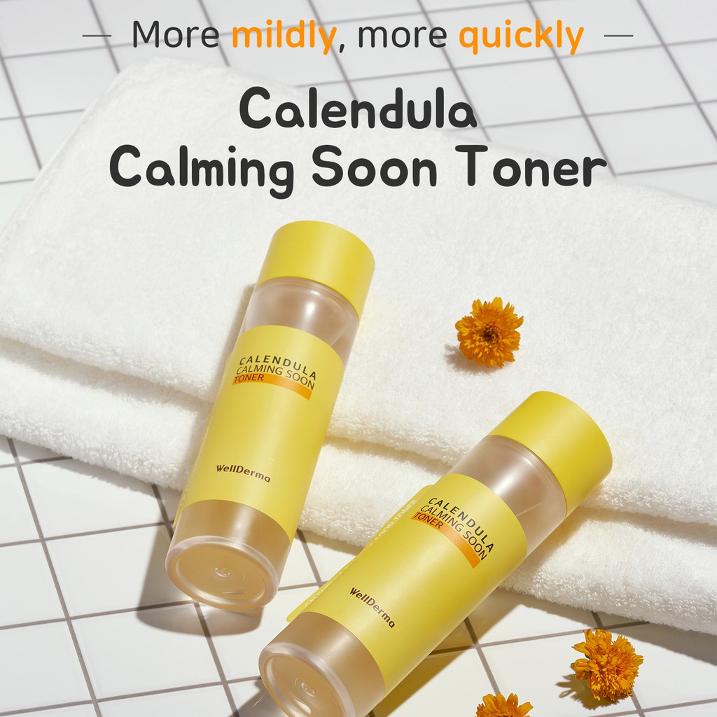 Nước cân bằng hoa cúc Wellderma Calendula Calming Soon Toner 150ml