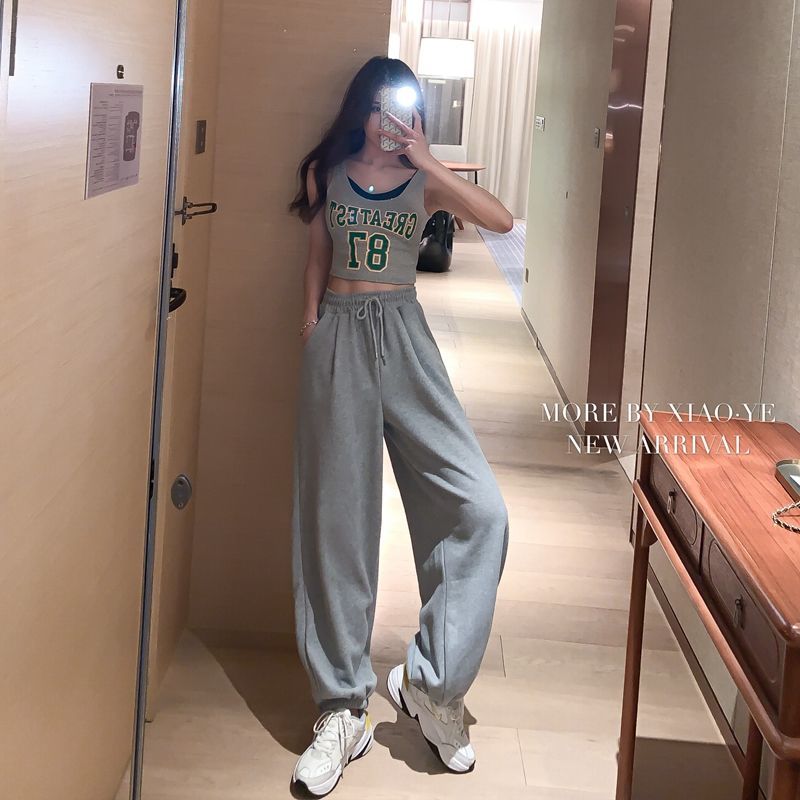Quần Dài Lưng Cao Ống Rộng Thời Trang Xuân Thu Năm 2021 Cho Nữ