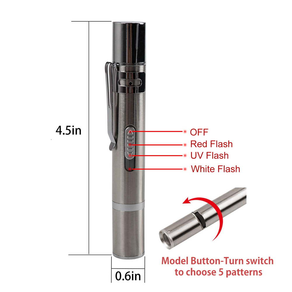 Đèn Pin Chiếu Tia Cực Tím 3 Trong 1