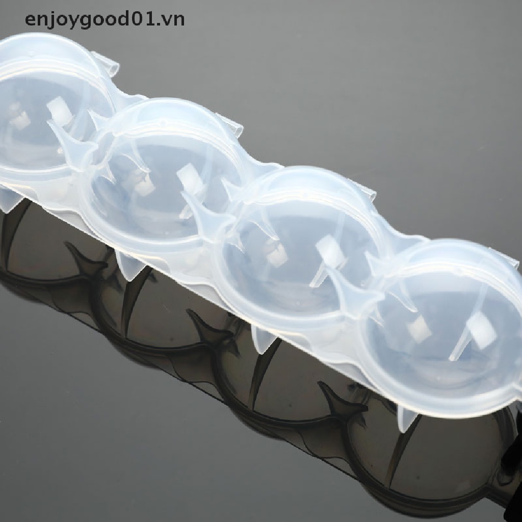 Khuôn Làm Đá 4 Ngăn Hình Cầu DIY