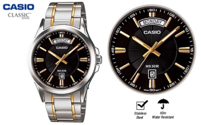 ĐồNG Hồ NAM DÂY CASIO MTP-1381G CHÍNH HÃNG NHẬP TỪ MỸ