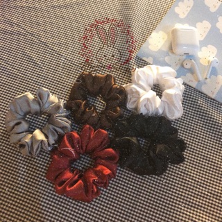 Scrunchies vải phi bóng - cột tóc phi bóng - cột tóc trend