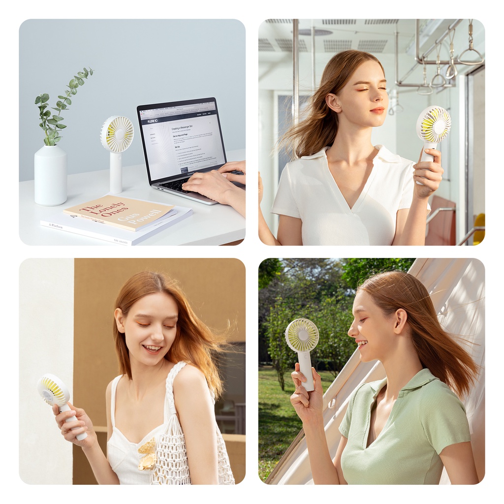 Quạt JISULIFE 2000mAh nhỏ gọn hoạt động êm ái và nhanh chóng