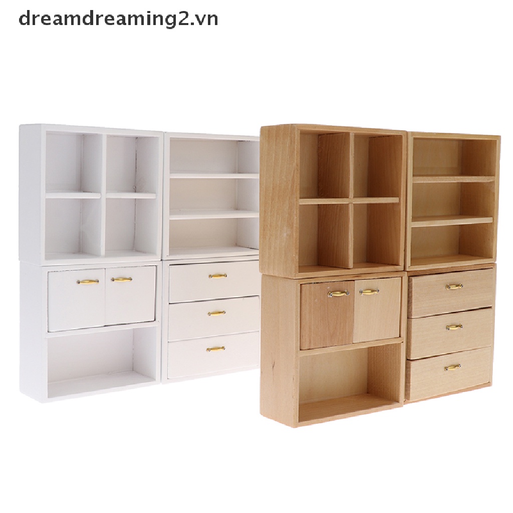 Kệ Gỗ Trang Trí Nội Thất Cho Nhà Búp Bê Tỉ Lệ 1: 12