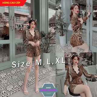 Jumpsuit Nữ 💕FREESHIP💕 Jum short beo cổ tim phối viền ren tay dài bo TJ1077