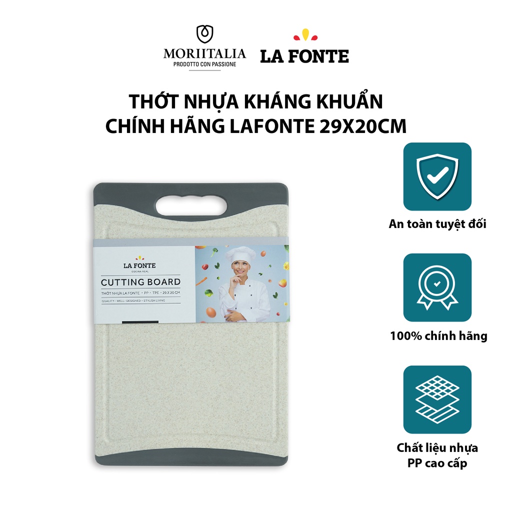 Thớt nhựa La Fonte kháng khuẩn chính hãng Moriitalia 180404