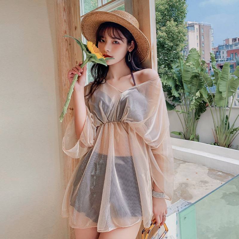 Đồ bơi gợi cảm, đồ bơi nữ, áo tắm mỏng thu thập bãi biển, đồ bơi ba mảnh ống thép | BigBuy360 - bigbuy360.vn