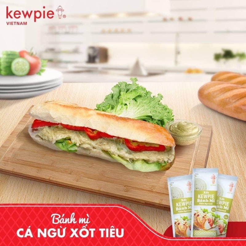 Xốt Bánh Mì Tiêu Spread Kewpie 80g