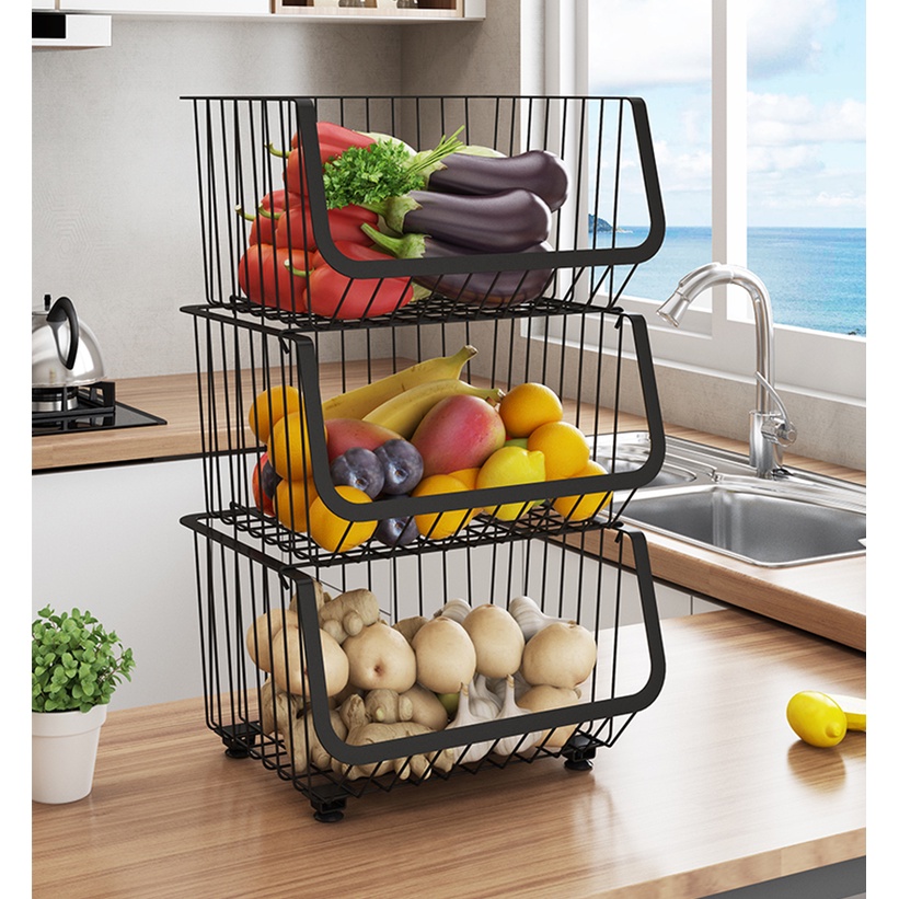 KỆ BẾP 4,5 TẦNG ĐA NĂNG ĐỰNG RAU CỦ TIỆN LỢI