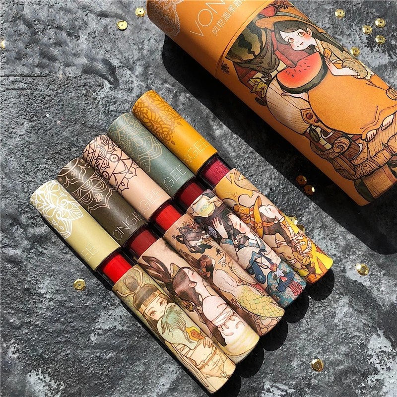 Bộ 5 son kem lì không dính cốc chống thấm nước lâu trôi cao cấp cho nữ