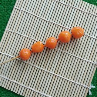 Tôm viên _ 1 cây _ Mô hình xiên que bằng nhựa