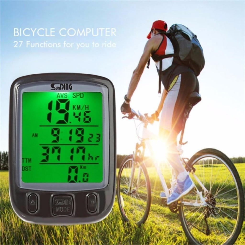 Đồng Hồ Đo Tốc Độ Xe Đạp Chống Nước Đa Năng Màn Hình LCD