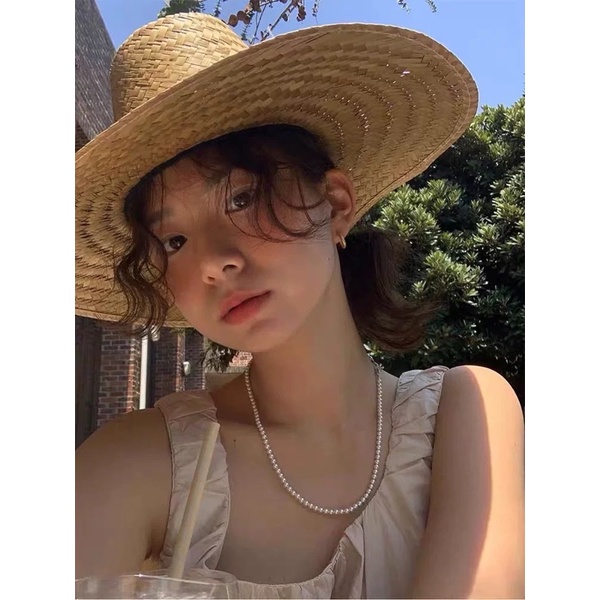 Vòng cổ chuỗi ngọc trai nhân tạo mặc áo dài