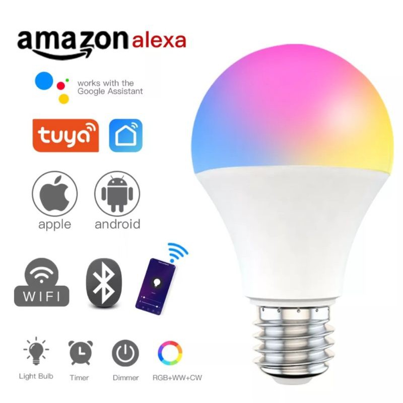 Bóng đèn thông minh Wifi 10W 12W 15W E27/RGB hoạt động App Smatlife/Tuya