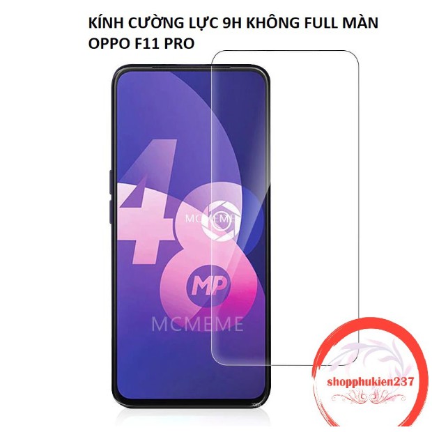 Bộ 3 Kính Cường Lực Oppo F11 Pro - Trong Suốt 9H Không Full Màn