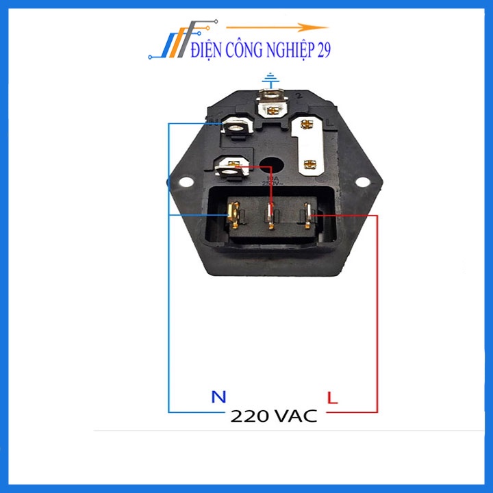 Jack Cắm Âm Có Cầu Chì Công Tắc Nguồn