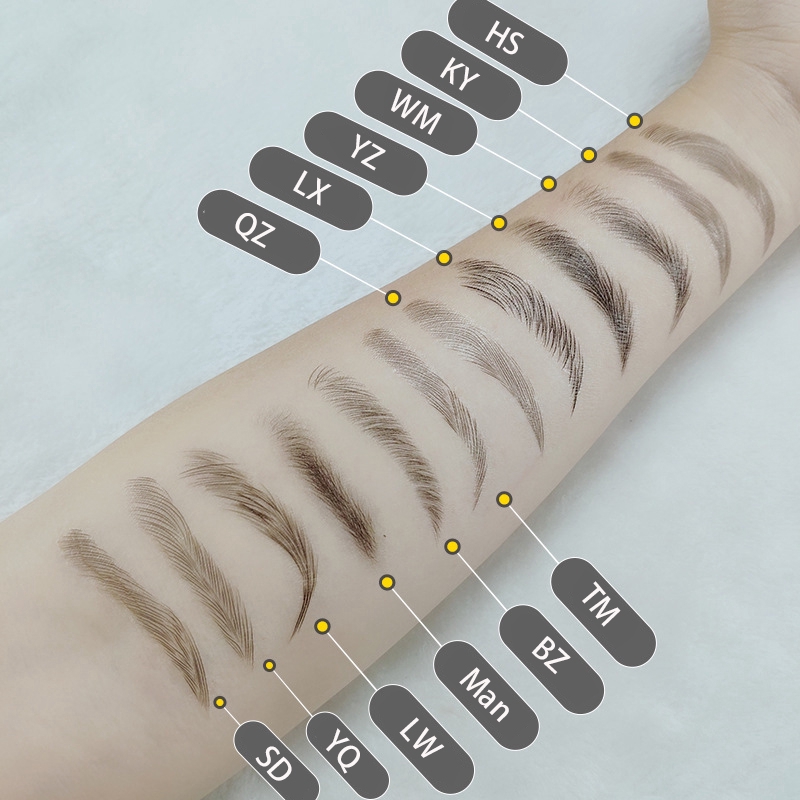 [Hàng mới về] Miếng dán xăm chân mày màu nâu/đen 6D kháng nước lâu trôi
