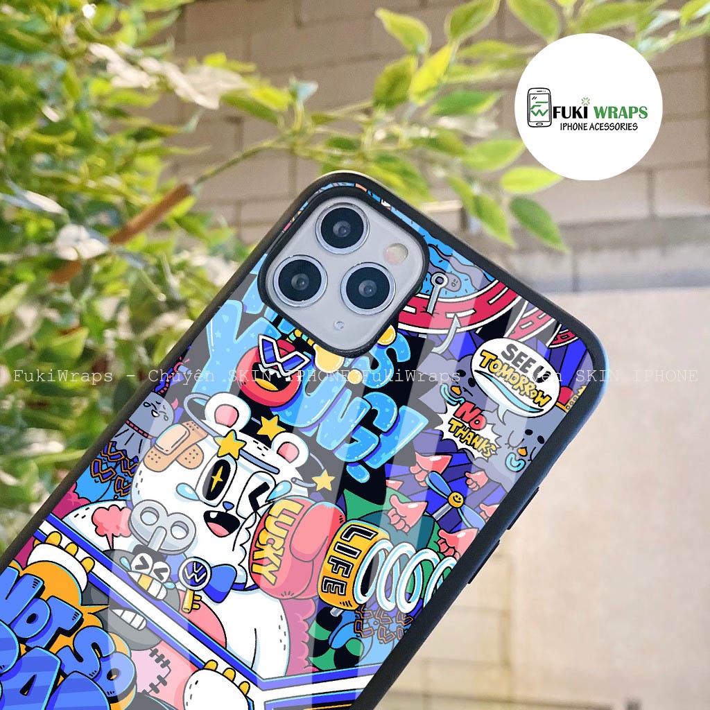 Ốp Lưng Kính Cường Lực / Case Chống Vỡ Dành Cho 13ProMax 12ProMax 11ProMax X XSMAX FukiShop
