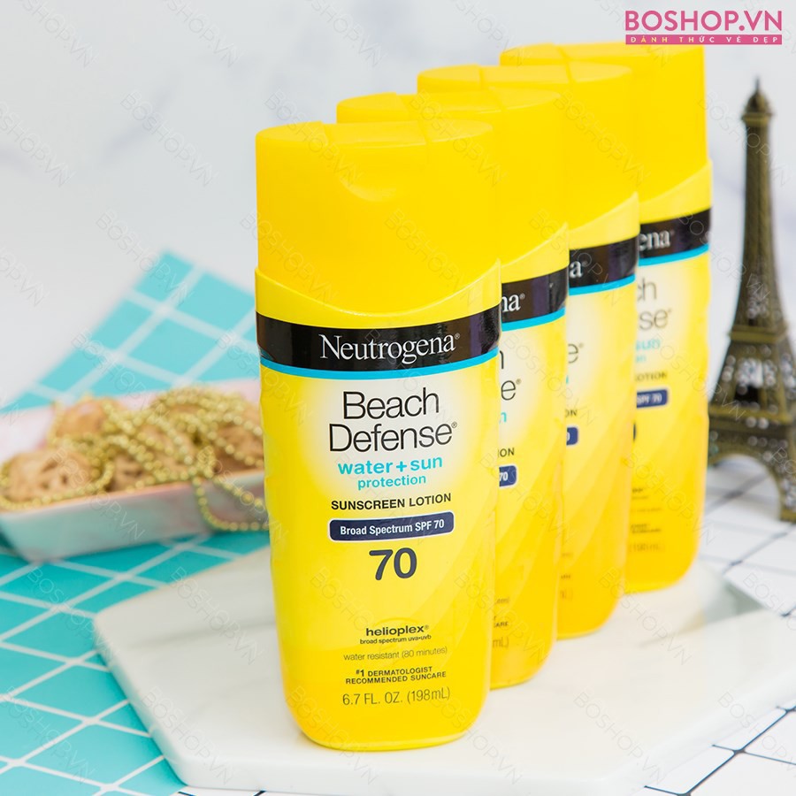 Kem chống nắng Neutrogena Beach Defense Sunscreen Lotion Broad Spectrum SPF 70 (198ml)