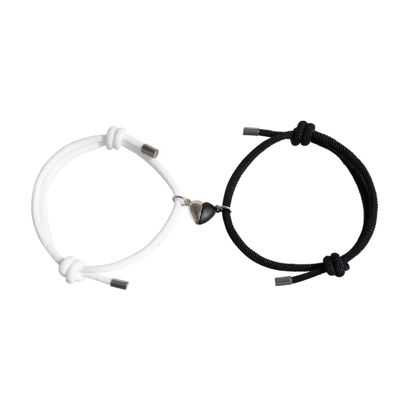 Set 4 Vòng cổ Nam Châm Mặt Trái Tim Ghép Hình Sáng Tạo Cho Cặp Đôi