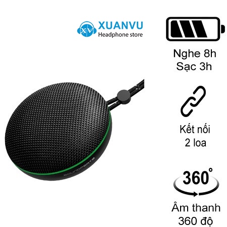 Loa Bluetooth SoundPEATS Halo - Bluetooth 5.0, Pin ~8h, Kết nối 2 loa với nhau, Kháng Nước IPX4