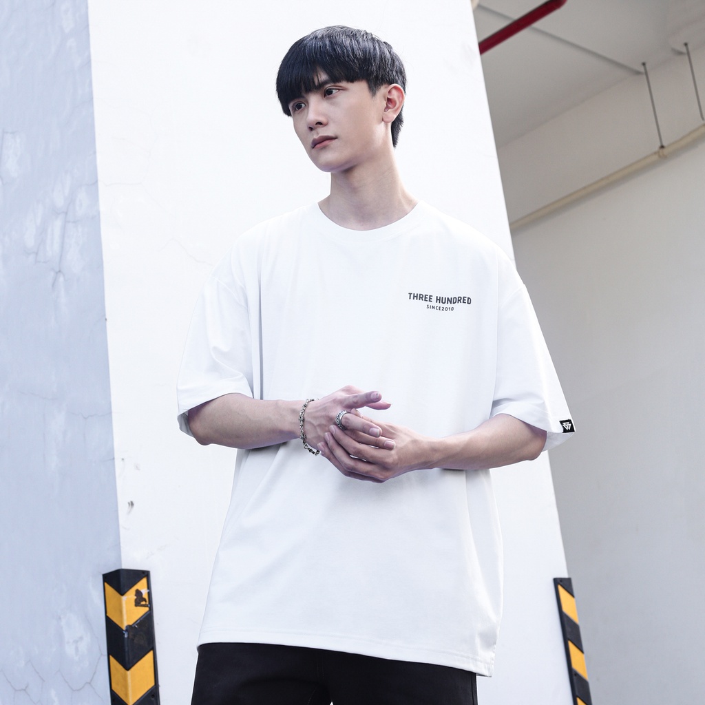 Áo Thun Màu Trắng In Chữ Nostalgia Màu Xanh Chất Liệu 100% Cotton Form Rộng Thoải Mái Unisex Nam Nữ