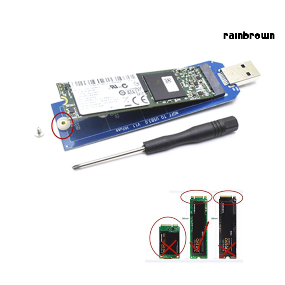 2230 2242 2260 2280 M.2 B Key NGFF SATA SSD to USB 3.0 Adapter Converter Card /RXDN/